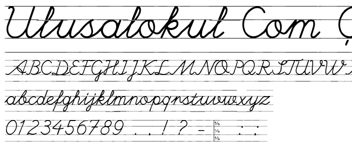 UlusalOkul_Com Çizgili font